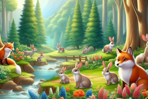 Interaction between populations of rabbits and foxes