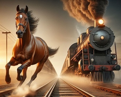 No equation can take us from a horse to steam engine